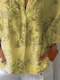 Chemises Femmes Simple Floral Printemps / Automne Polyester Domestique Coupe Régulière Régulier Trapèze Régulier