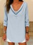 T-shirts Femmes Rayé Décontracté Printemps / Automne Polyester Micro-élasticité Quotidien Coupe Régulière Manches Longues Régulier