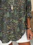 Blouses Femmes Décontracté Floral Printemps / Automne Polyester Aucune élasticité Quotidien Ample Col Châle Régulier