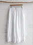 Pantalons Femmes Décontracté Plain Printemps / Automne en Lin Quotidien Coupe Régulière Pantalon droit Long Trapèze