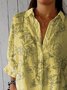 Chemises Femmes Simple Floral Printemps / Automne Polyester Domestique Coupe Régulière Régulier Trapèze Régulier