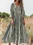 Femmes Floral Comme Image Col Rond Confortable Robe Maxi Décontracté