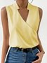 Top Débardeur Tops Femmes Élégant Plain Été Micro-élasticité Quotidien Coupe Régulière Sans Manches Régulier Régulier
