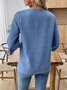 Chemises Décontracté Plain Printemps / Automne en Lin Quotidien Coupe Régulière Régulier Trapèze Régulier pour Femmes