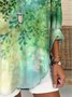 Blouses Élégant Plantes Printemps / Automne Aucune élasticité Quotidien Ample Manches Longues Régulier Droit pour Femmes