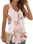 Top Débardeur Tops Plain Été Sportif Froncé Micro-élasticité Quotidien Coupe Régulière Régulier Droit pour Femmes