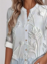 Chemises Décontracté Printemps / Automne impression en 3D Polyester Col Montant Ample Manches Longues Droit Régulier pour Femmes