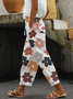 Pantalons Décontracté Floral Printemps / Automne Polyester Imprimé Aucune élasticité Quotidien Ample Pantalon baggy pour Femmes
