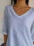 T-shirts Rayé Rétro Printemps / Automne Polyester Micro-élasticité Vacances Manches Longues Col Rond Régulier pour Femmes