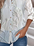 Chemises Décontracté Printemps / Automne impression en 3D Polyester Col Montant Ample Manches Longues Droit Régulier pour Femmes
