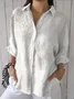 Chemises Géométrique Sexy Printemps / Automne Coton Micro-élasticité Quotidien Coupe Régulière Régulier Régulier pour Femmes