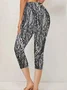 Pantalons Femmes Décontracté Abstrait Été Rayonne Naturel Aucune élasticité Corsaire Legging Régulier
