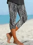 Pantalons Femmes Décontracté Abstrait Été Rayonne Naturel Aucune élasticité Corsaire Legging Régulier