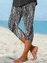 Pantalons Femmes Décontracté Abstrait Été Rayonne Naturel Aucune élasticité Corsaire Legging Régulier