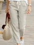 Pantalons Décontracté Plain Printemps / Automne Aucune élasticité Ample Long Droit Régulier Pantalon baggy pour Femmes