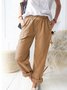 Pantalons Femmes Décontracté Plain Printemps / Automne Polyester Naturel Aucune élasticité Faire la navette Ample Pantalon baggy