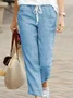Pantalons Décontracté Plain Printemps / Automne Aucune élasticité Ample Long Droit Régulier Pantalon baggy pour Femmes