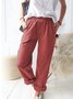 Pantalons Femmes Décontracté Plain Printemps / Automne Polyester Naturel Aucune élasticité Faire la navette Ample Pantalon baggy