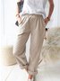 Pantalons Femmes Décontracté Plain Printemps / Automne Polyester Naturel Aucune élasticité Faire la navette Ample Pantalon baggy