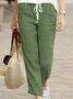 Pantalons Décontracté Plain Printemps / Automne Aucune élasticité Ample Long Droit Régulier Pantalon baggy pour Femmes