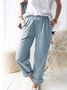 Pantalons Femmes Décontracté Plain Printemps / Automne Polyester Naturel Aucune élasticité Faire la navette Ample Pantalon baggy