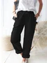 Pantalons Femmes Décontracté Plain Printemps / Automne Polyester Naturel Aucune élasticité Faire la navette Ample Pantalon baggy