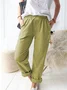 Pantalons Femmes Décontracté Plain Printemps / Automne Polyester Naturel Aucune élasticité Faire la navette Ample Pantalon baggy