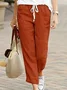 Pantalons Décontracté Plain Printemps / Automne Aucune élasticité Ample Long Droit Régulier Pantalon baggy pour Femmes