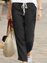Pantalons Décontracté Plain Printemps / Automne Aucune élasticité Ample Long Droit Régulier Pantalon baggy pour Femmes