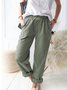 Pantalons Femmes Décontracté Plain Printemps / Automne Polyester Naturel Aucune élasticité Faire la navette Ample Pantalon baggy