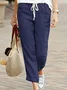 Pantalons Décontracté Plain Printemps / Automne Aucune élasticité Ample Long Droit Régulier Pantalon baggy pour Femmes