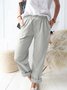 Pantalons Femmes Décontracté Plain Printemps / Automne Polyester Naturel Aucune élasticité Faire la navette Ample Pantalon baggy