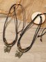 Collier Bloc de Couleur Rue Toutes Les Saisons Joint Fendu Fête Métal Rétro Style Pendentif Collier pour Femmes