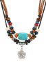 Collier Bloc de Couleur Rue Toutes Les Saisons Joint Fendu Fête Métal Rétro Style Pendentif Collier pour Femmes