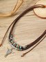 Collier Bloc de Couleur Rue Toutes Les Saisons Joint Fendu Fête Métal Rétro Style Pendentif Collier pour Femmes