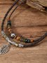 Collier Bloc de Couleur Rue Toutes Les Saisons Joint Fendu Fête Métal Rétro Style Pendentif Collier pour Femmes