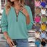 Sweat-shirts Décontracté Plain Printemps / Automne Polyester Manches Longues Col Rond Régulier Droit T.-N.-L. pour Femmes