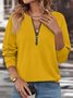 Sweat-shirts Décontracté Plain Printemps / Automne Polyester Manches Longues Col Rond Régulier Droit T.-N.-L. pour Femmes