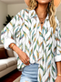 Chemises Décontracté Floral Printemps / Automne Polyester Micro-élasticité Quotidien Manches Longues Régulier Régulier pour Femmes