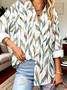 Chemises Décontracté Floral Printemps / Automne Polyester Micro-élasticité Quotidien Manches Longues Régulier Régulier pour Femmes