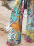 Pantalons Décontracté Printemps / Automne Abstrait Graphique Quotidien Ample Long Droit Régulier Pantalon baggy pour Femmes