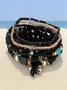 Bracelets Femmes Décontracté Ombre Toutes Les Saisons Tressé Quotidien multicouche Bracelet Acrylique