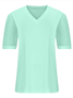 T-shirts Pois Polka Urbain Été Polyester Col V Jacquard Faire la navette Coupe Régulière Manches Bouffantes pour Femmes