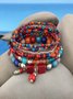 Bracelets Femmes Décontracté Ombre Toutes Les Saisons Tressé Quotidien multicouche Bracelet Acrylique