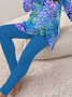Deux Pièces Ensembles Décontracté Floral Printemps / Automne Imprimé Quotidien Ample Jersey Manches Longues Top Avec Pantalons pour Femmes