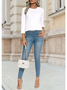 T-shirts Femmes Simple Plain Printemps / Automne Aucune élasticité Faire la navette Ample Jersey Manches Longues Non