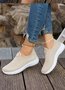 Chaussures Décontractées Décontracté Plain Toutes Les Saisons Polyester PVC Talon Bas Bout Fermé Caoutchouc à Enfiler pour Femmes