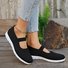 Chaussures Décontractées Femmes Rétro Plain Toutes Les Saisons Polyester PVC à Enfiler à Talon Plat Caoutchouc à Enfiler