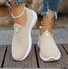 Chaussures Décontractées Décontracté Plain Toutes Les Saisons Polyester PVC Talon Bas Bout Fermé Caoutchouc à Enfiler pour Femmes