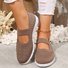 Chaussures Décontractées Femmes Rétro Plain Toutes Les Saisons Polyester PVC à Enfiler à Talon Plat Caoutchouc à Enfiler